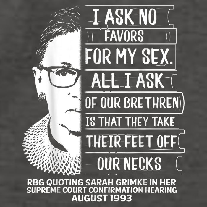 Rbg Quote Ruth Bader Ginsburg I Ask No Favor Vector Backpack