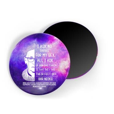 Rbg Quote Ruth Bader Ginsburg I Ask No Favor Magnet
