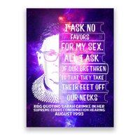 Rbg Quote Ruth Bader Ginsburg I Ask No Favor Poster