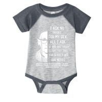 Rbg Quote Ruth Bader Ginsburg I Ask No Favor Infant Baby Jersey Bodysuit