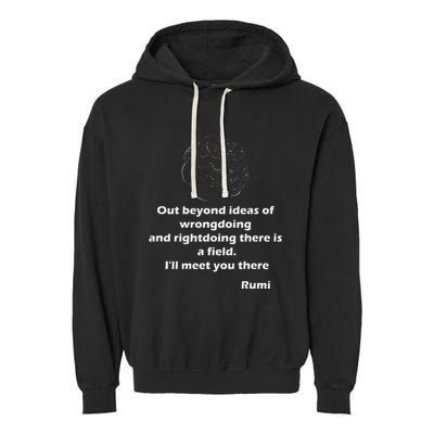 Rumi QuotesPoemsArt Garment-Dyed Fleece Hoodie