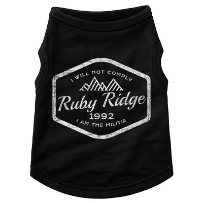Ruby Ridge 1992. I Will Not Comply. Premium Doggie Tank