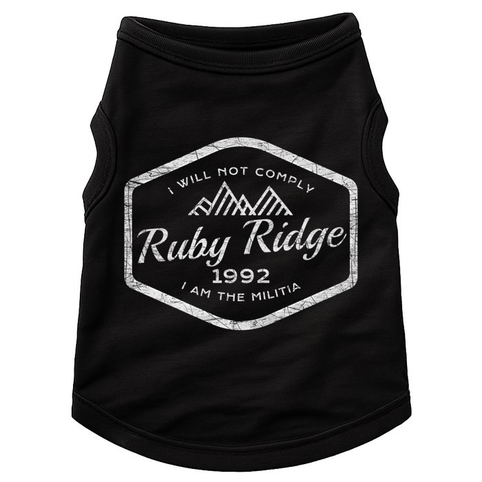 Ruby Ridge 1992. I Will Not Comply. Premium Doggie Tank