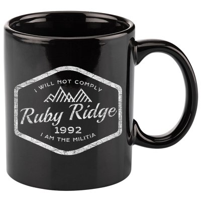 Ruby Ridge 1992. I Will Not Comply. Premium 11oz C Handle Ceramic Mug