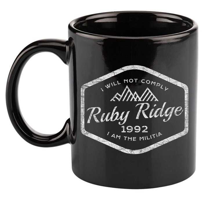 Ruby Ridge 1992. I Will Not Comply. Premium 11oz C Handle Ceramic Mug