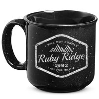 Ruby Ridge 1992. I Will Not Comply. Premium 15oz Campfire Ceramic Mug