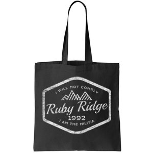 Ruby Ridge 1992. I Will Not Comply. Premium Tote Bag