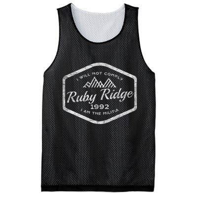 Ruby Ridge 1992. I Will Not Comply. Premium Mesh Reversible Basketball Jersey Tank