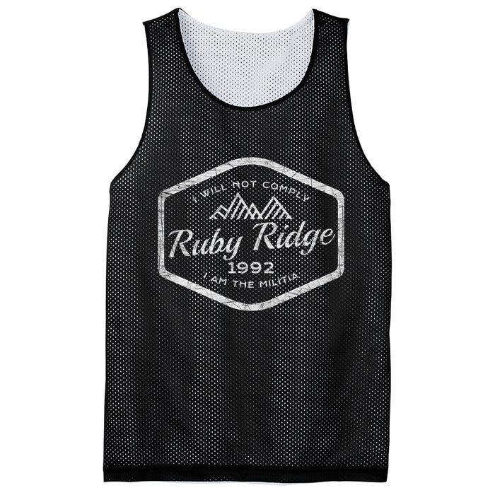 Ruby Ridge 1992. I Will Not Comply. Premium Mesh Reversible Basketball Jersey Tank