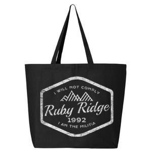 Ruby Ridge 1992. I Will Not Comply. Premium 25L Jumbo Tote