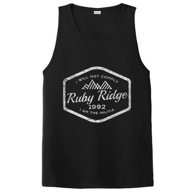 Ruby Ridge 1992. I Will Not Comply. Premium PosiCharge Competitor Tank