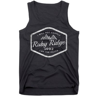 Ruby Ridge 1992. I Will Not Comply. Premium Tank Top