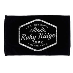 Ruby Ridge 1992. I Will Not Comply. Premium Microfiber Hand Towel