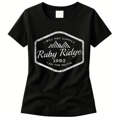 Ruby Ridge 1992. I Will Not Comply. Premium Womens T-Shirt