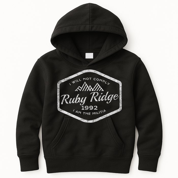 Ruby Ridge 1992. I Will Not Comply. Premium Kids Hoodie