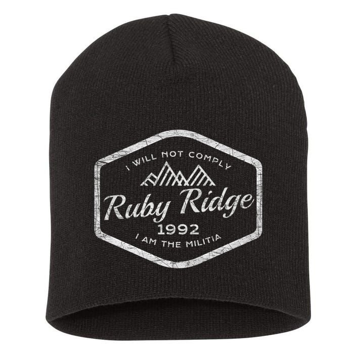 Ruby Ridge 1992. I Will Not Comply. Premium Short Acrylic Beanie
