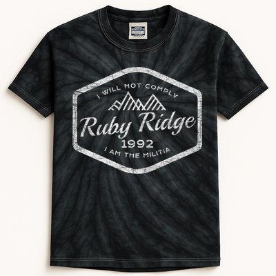 Ruby Ridge 1992. I Will Not Comply. Premium Kids Tie-Dye T-Shirt