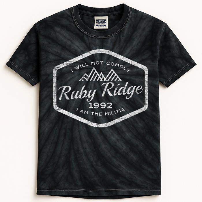 Ruby Ridge 1992. I Will Not Comply. Premium Kids Tie-Dye T-Shirt