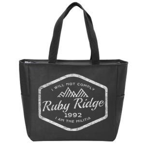 Ruby Ridge 1992. I Will Not Comply. Premium Zip Tote Bag