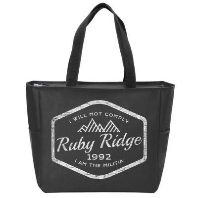 Ruby Ridge 1992. I Will Not Comply. Premium Zip Tote Bag