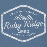 Ruby Ridge 1992. I Will Not Comply. Premium Garment-Dyed Sweatshirt