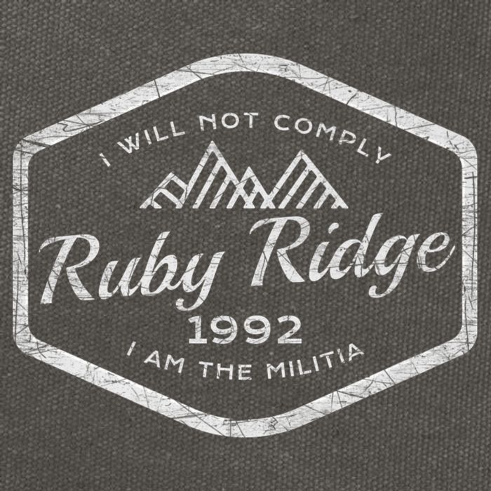 Ruby Ridge 1992. I Will Not Comply. Premium Cotton Canvas Backpack