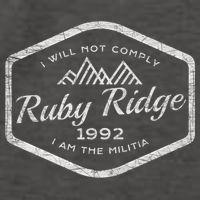 Ruby Ridge 1992. I Will Not Comply. Premium Vector Backpack