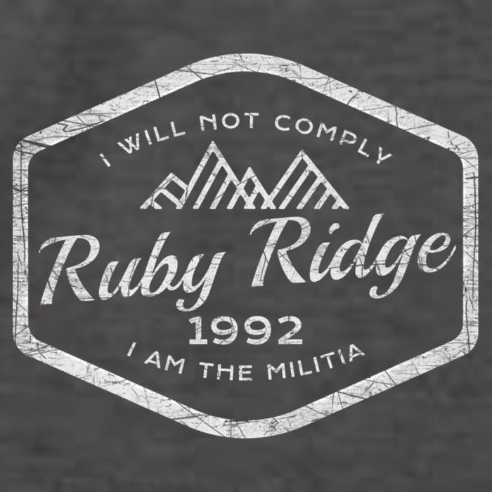Ruby Ridge 1992. I Will Not Comply. Premium Vector Backpack