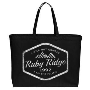 Ruby Ridge 1992. I Will Not Comply. Premium Cotton Canvas Jumbo Tote