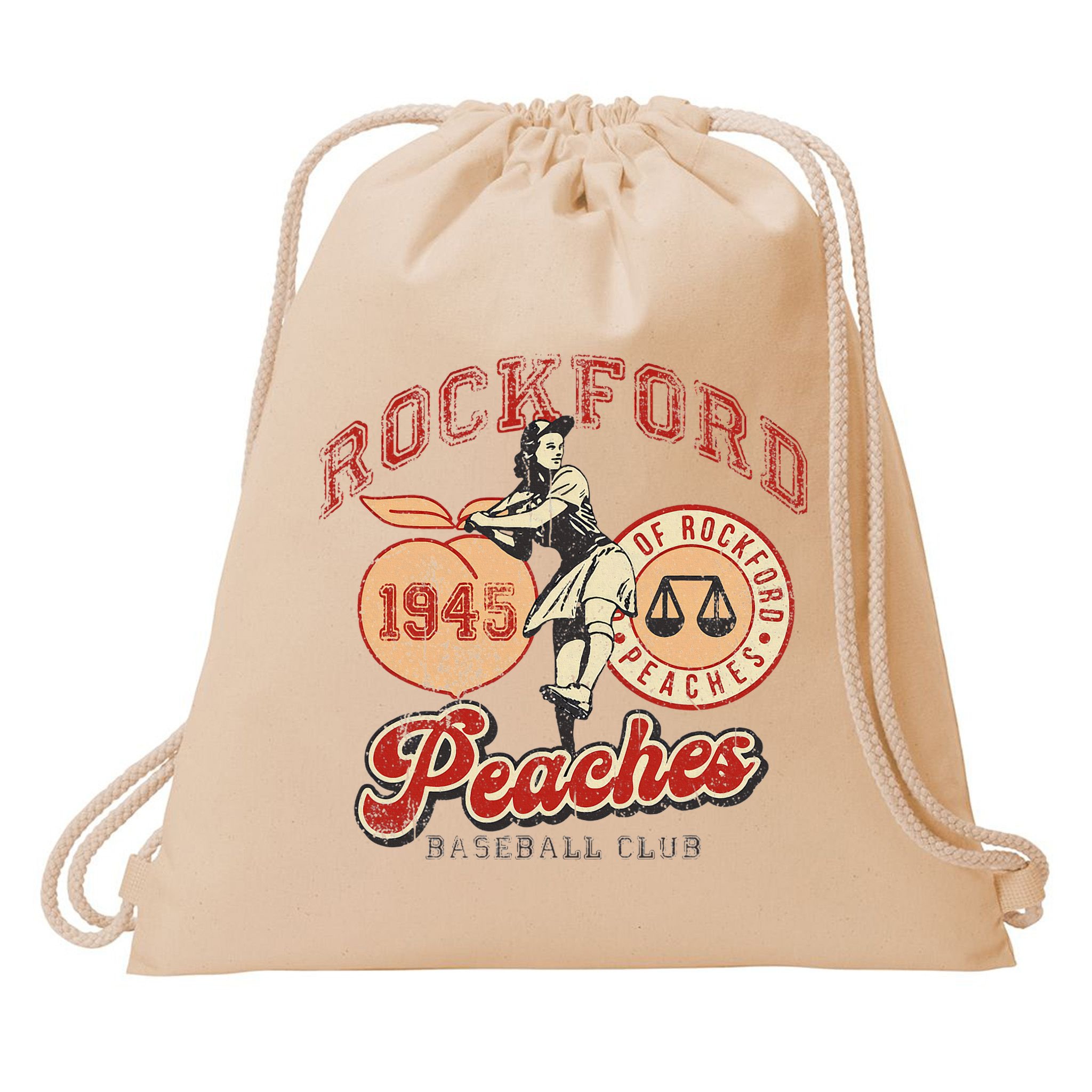 Rockford Retro 1945 Peaches Drawstring Bag