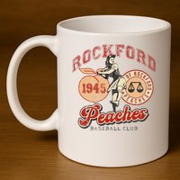 Rockford Retro 1945 Peaches 11oz C Handle Ceramic Mug
