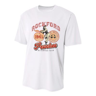Rockford Retro 1945 Peaches Youth Performance Sprint T-Shirt