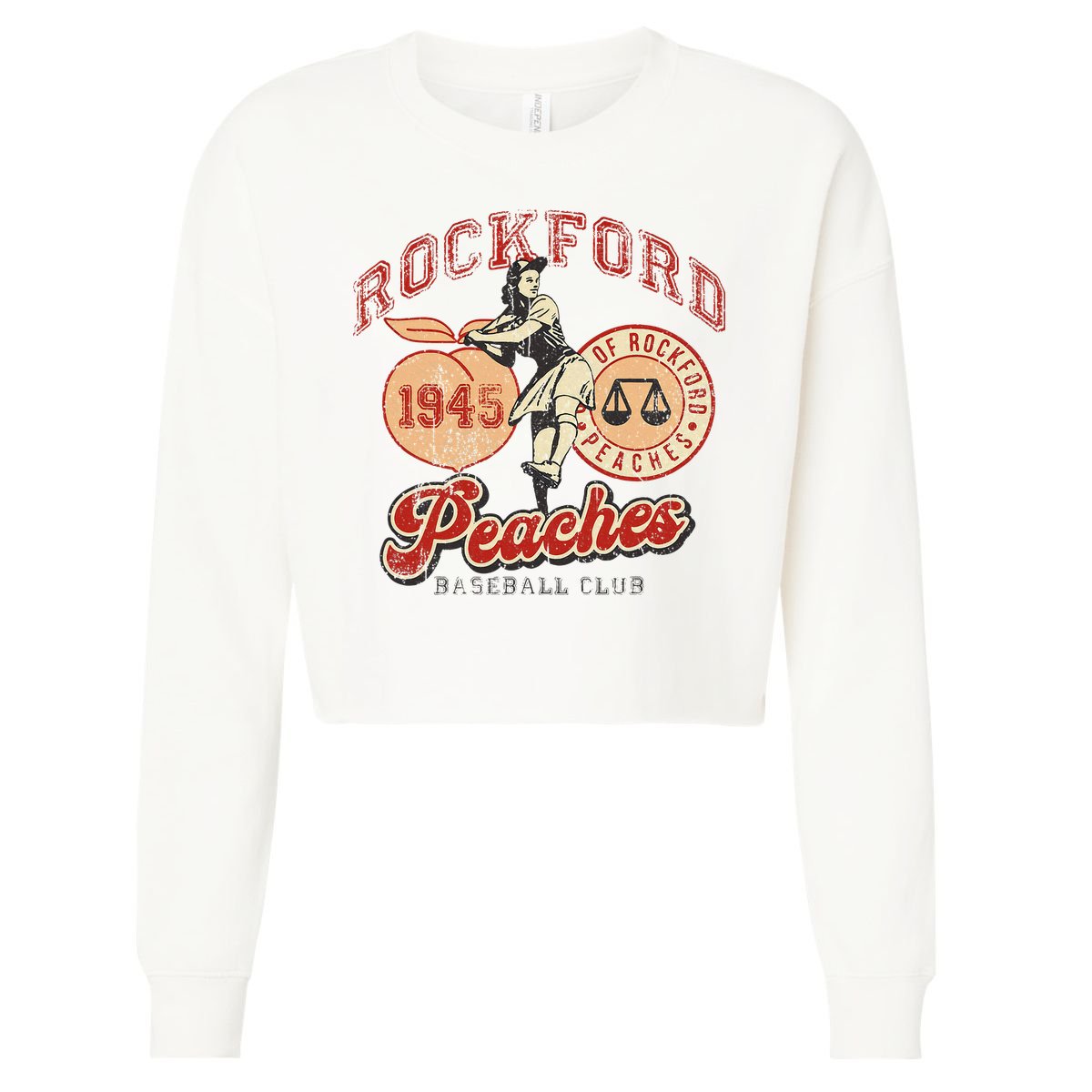 Rockford Retro 1945 Peaches Cropped Pullover Crew