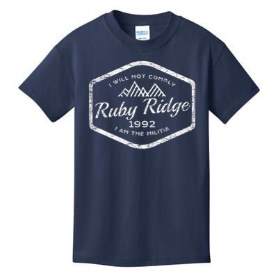 Ruby Ridge 1992 I Will Not Comply Kids T-Shirt