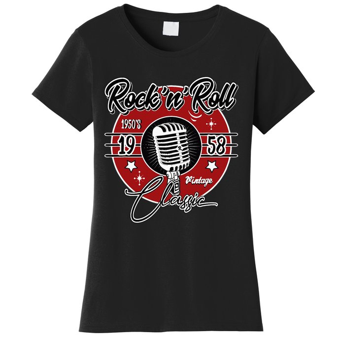 Retro Rockabilly 1950s Sock Hop Attire Women's T-Shirt