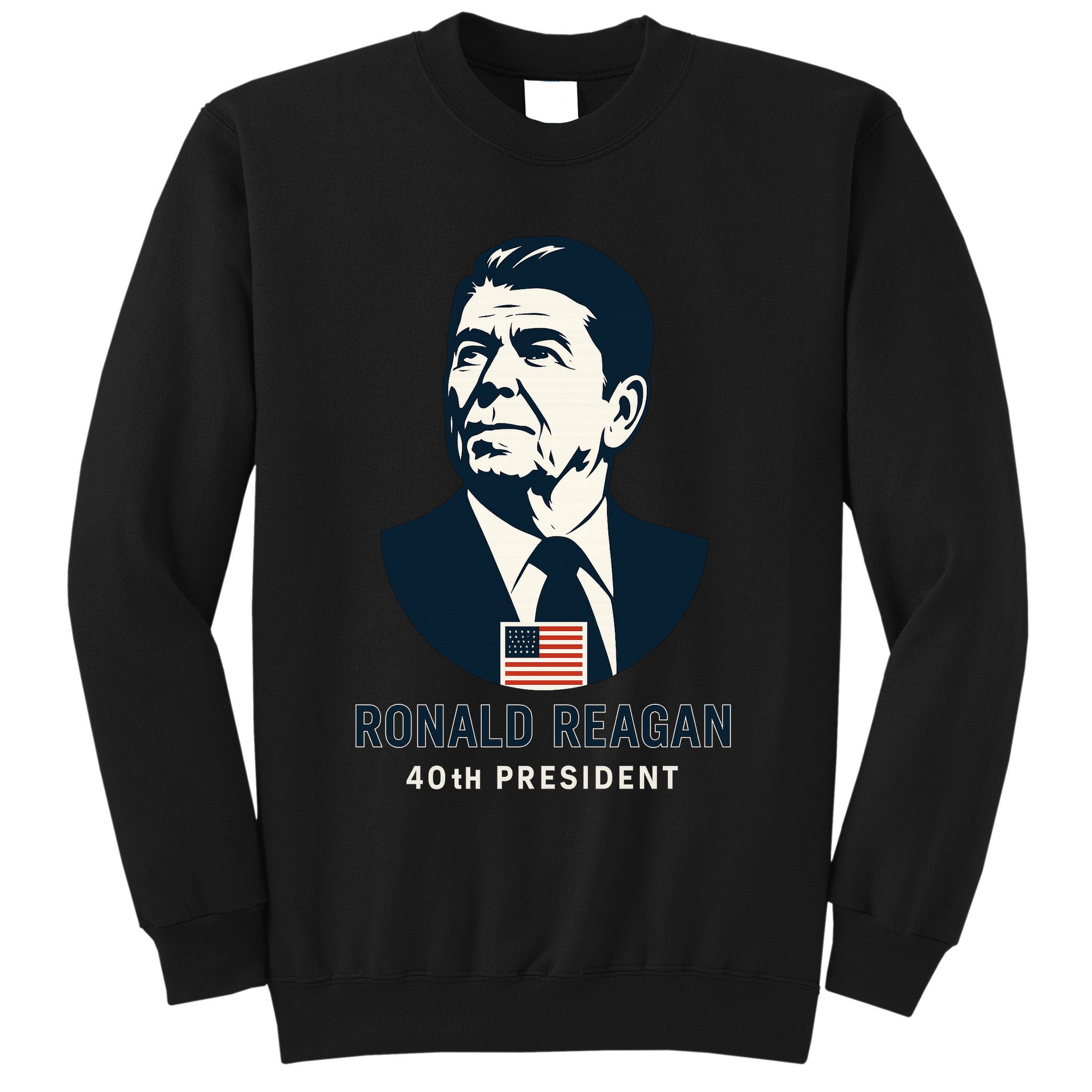 Ronald Reagan 40th President Minimalistic Sweatshirt