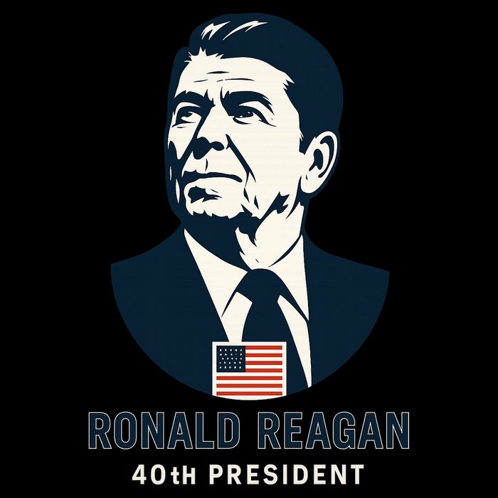 Ronald Reagan 40th President Minimalistic Impact Tech Backpack