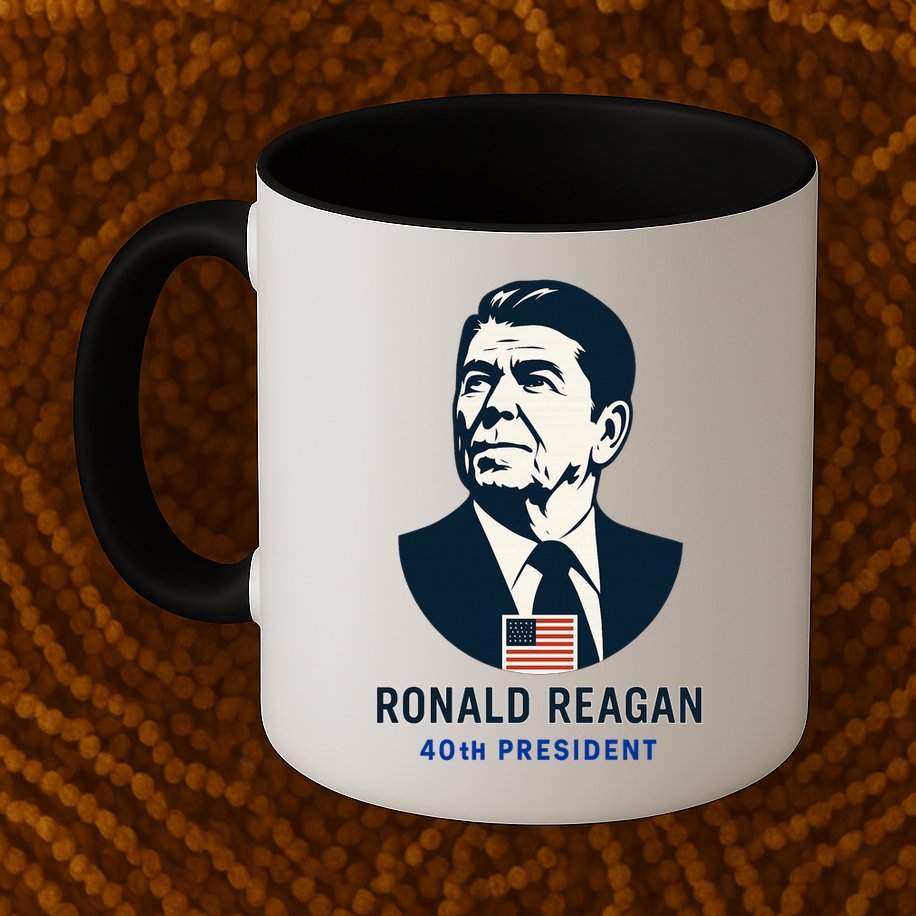 Ronald Reagan 40th President Minimalistic Mug