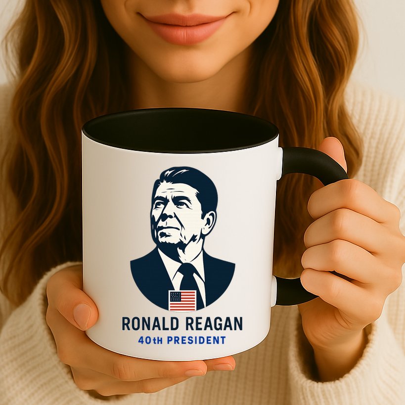 Ronald Reagan 40th President Minimalistic Mug