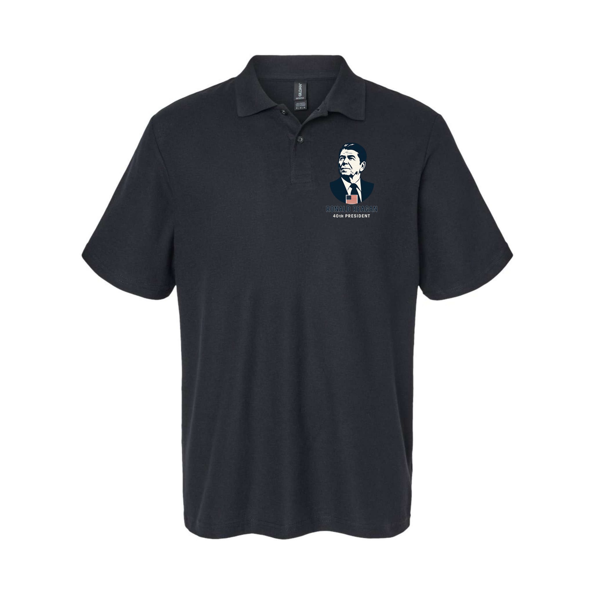 Ronald Reagan 40th President Minimalistic Polo
