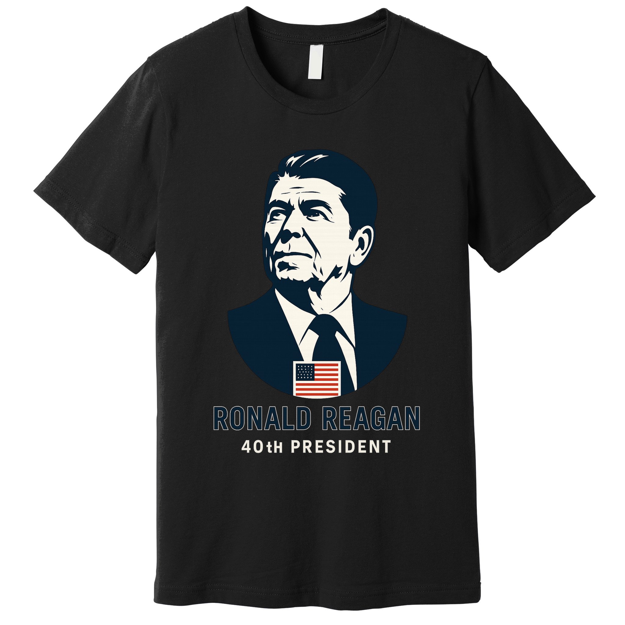 Ronald Reagan 40th President Minimalistic Premium T-Shirt