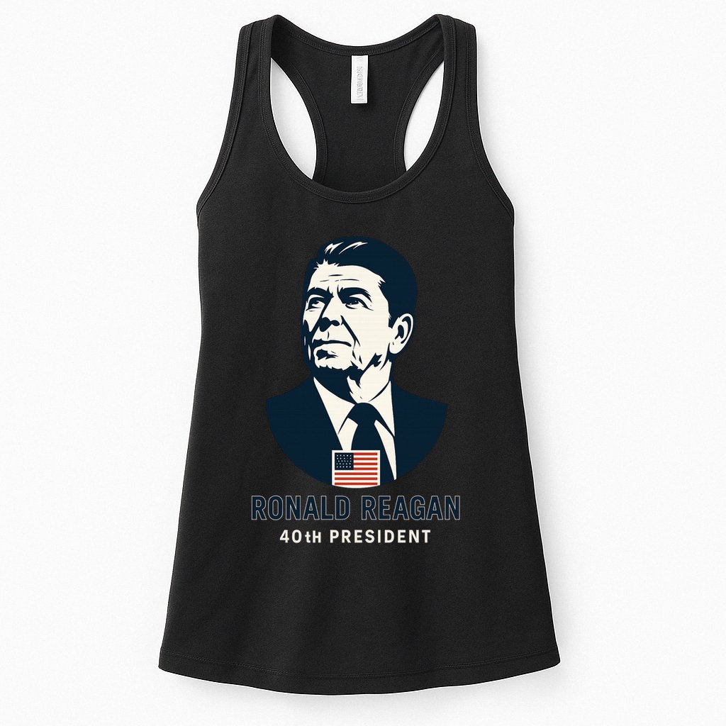 Ronald Reagan 40th President Minimalistic Womens Tank Top