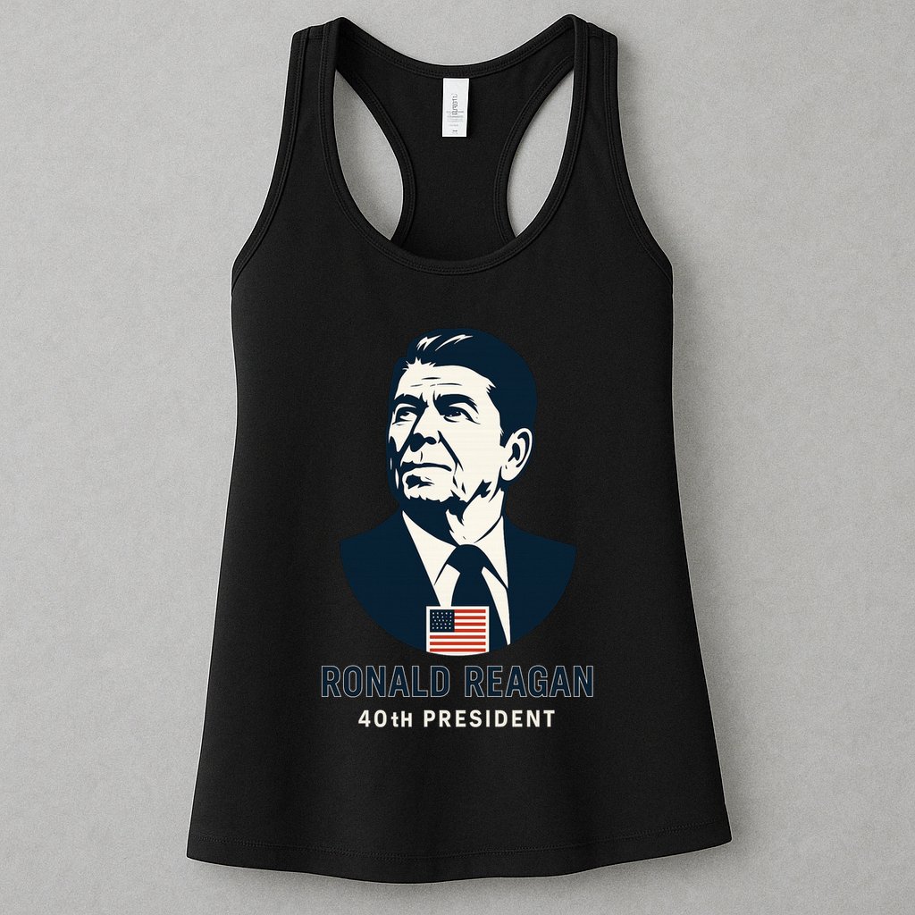 Ronald Reagan 40th President Minimalistic Womens Tank Top