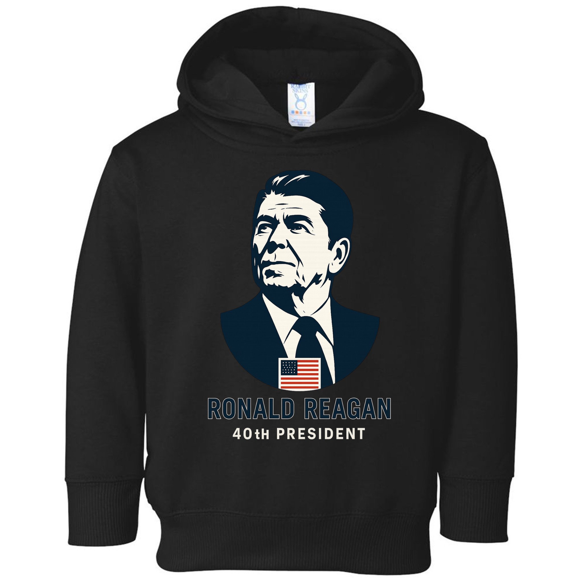 Ronald Reagan 40th President Minimalistic Toddler Hoodie