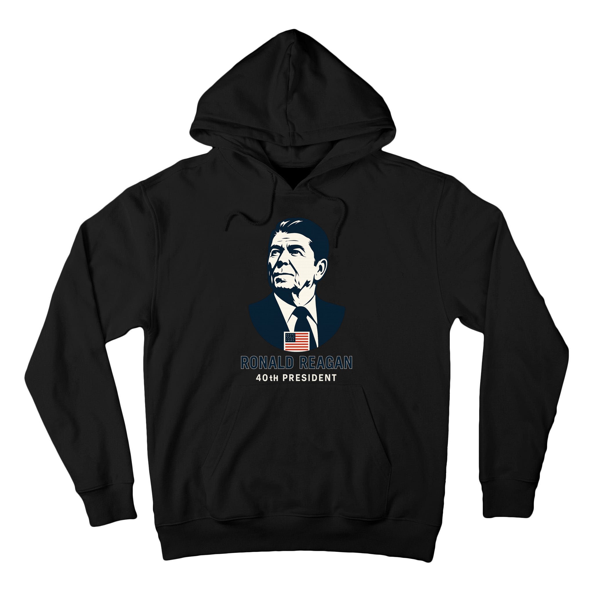 Ronald Reagan 40th President Minimalistic Tall Hoodie