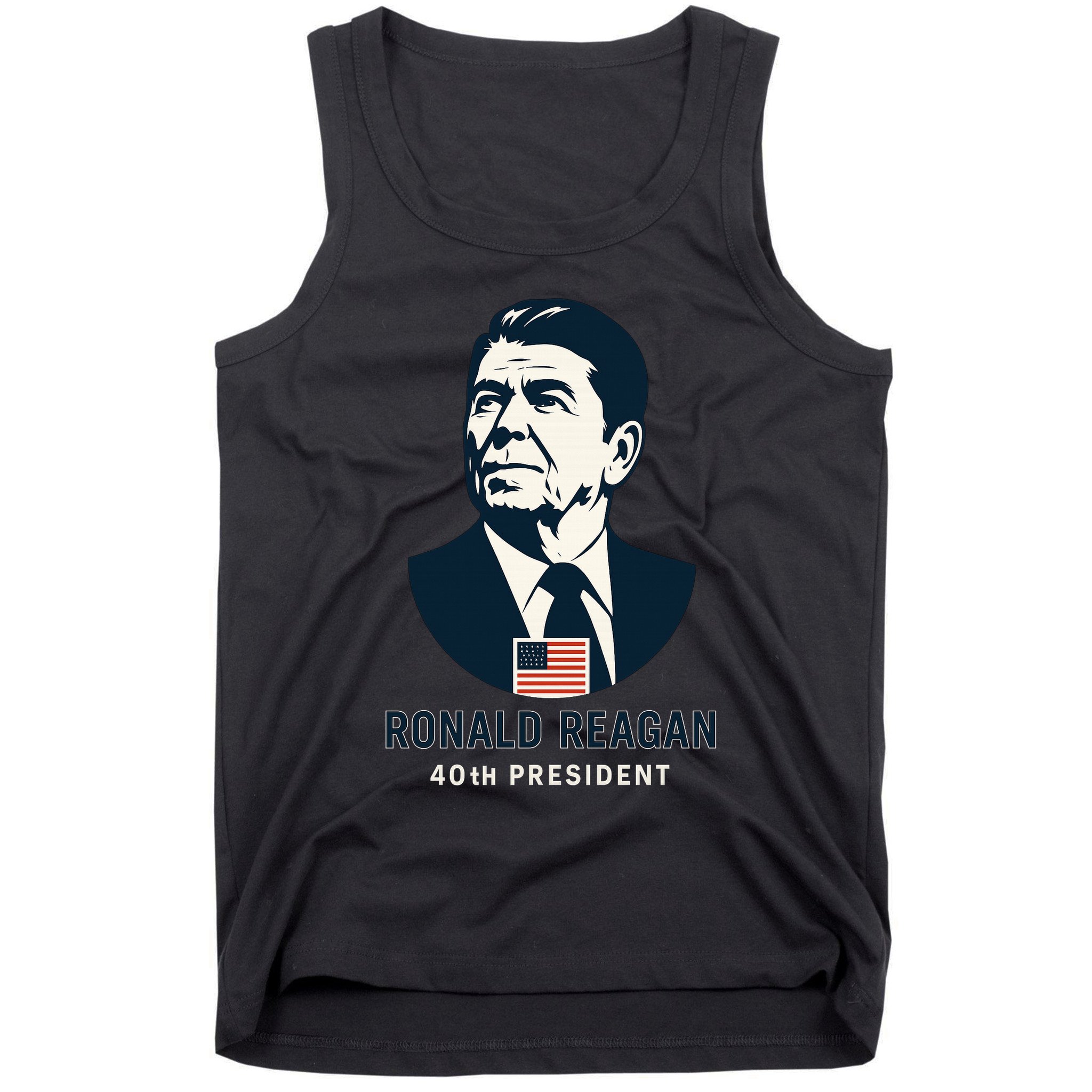 Ronald Reagan 40th President Minimalistic Tank Top