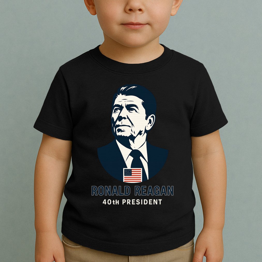 Ronald Reagan 40th President Minimalistic Toddler T-Shirt