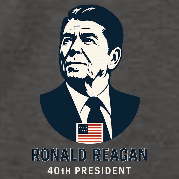 Ronald Reagan 40th President Minimalistic Vector Backpack