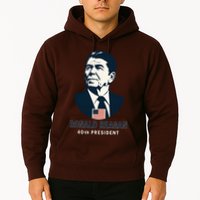 Ronald Reagan 40th President Minimalistic Hoodie