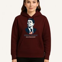 Ronald Reagan 40th President Minimalistic Hoodie